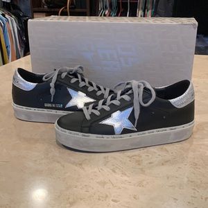 Golden goose black hi star sneakers